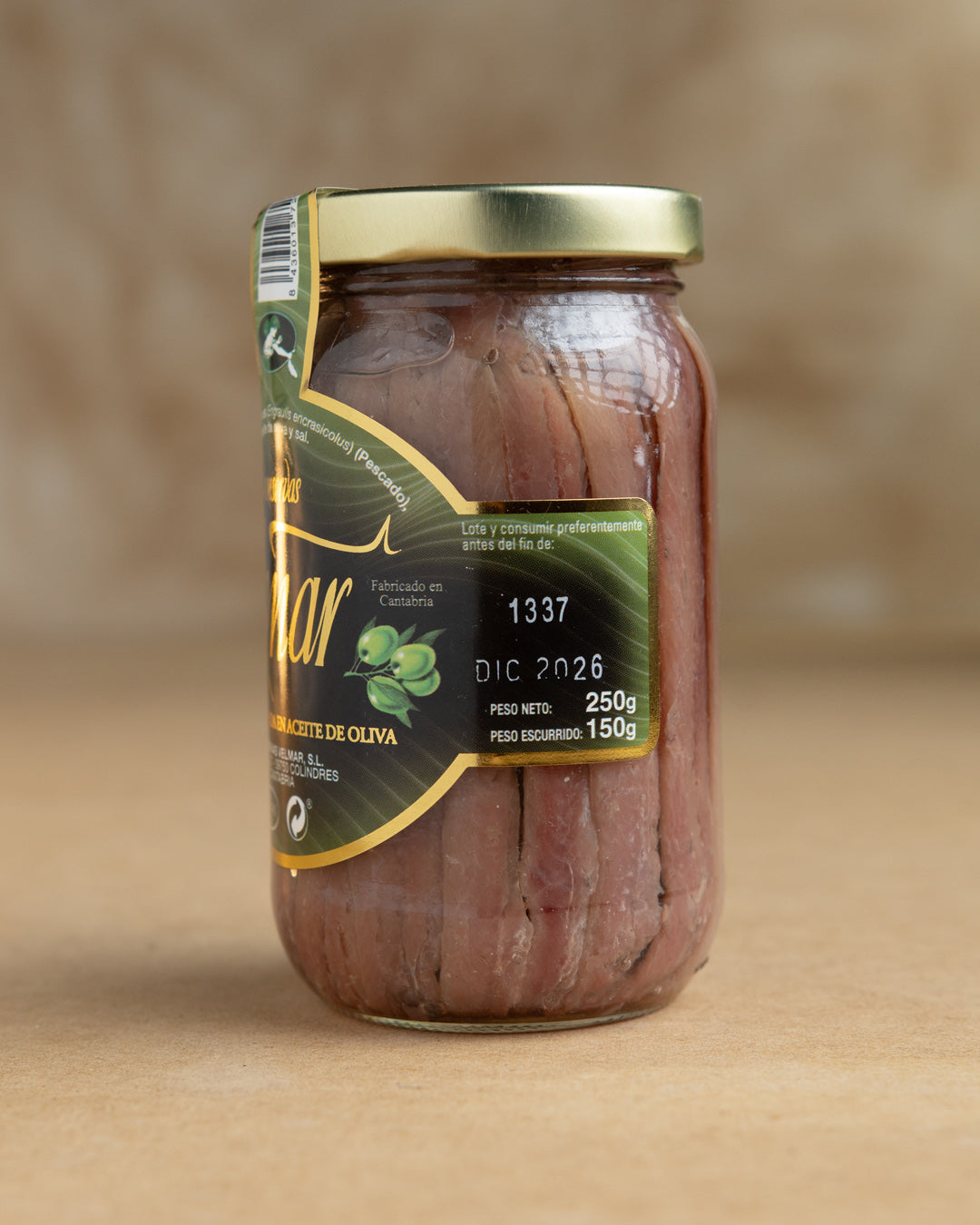 Filetes de Anchoa en Aceite de Oliva - Conservas Velmar 250 g