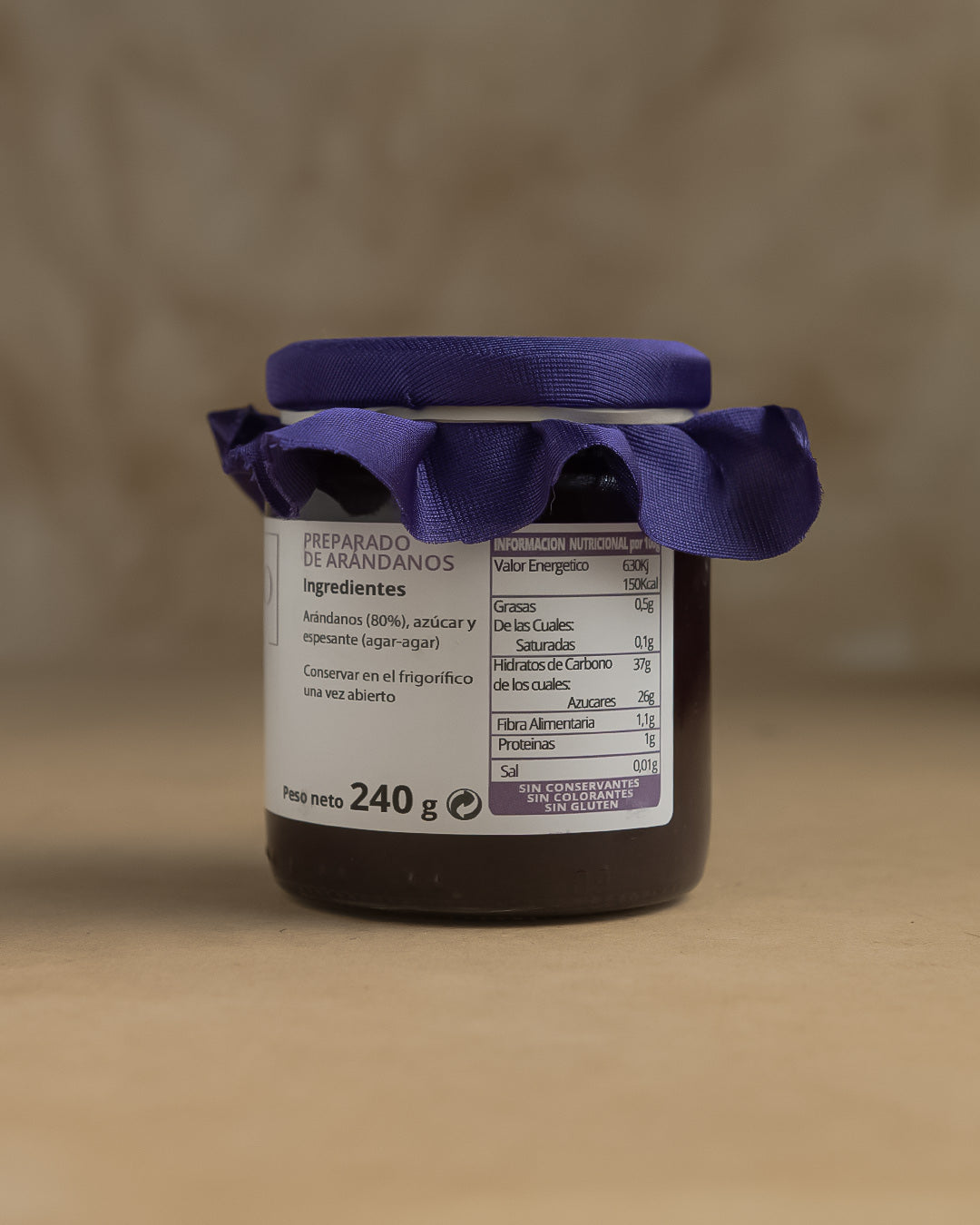 Mermelada Artesanal de Arándanos - El Ermitaño 240 g