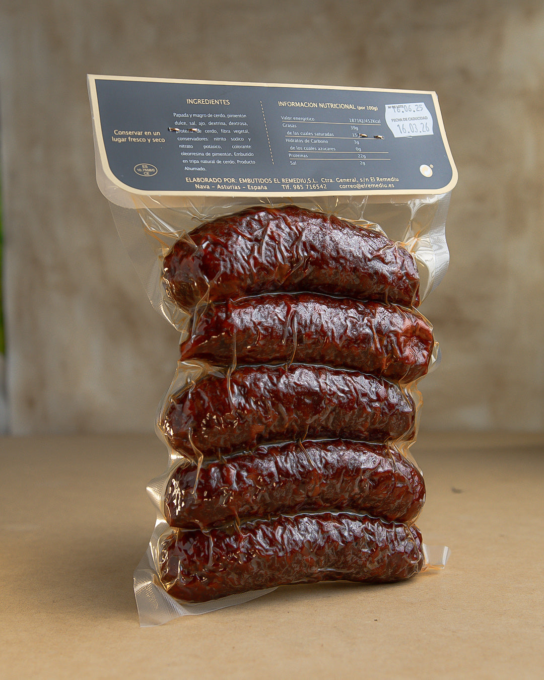 Chorizo Asturiano - El Remediu 5 Un.