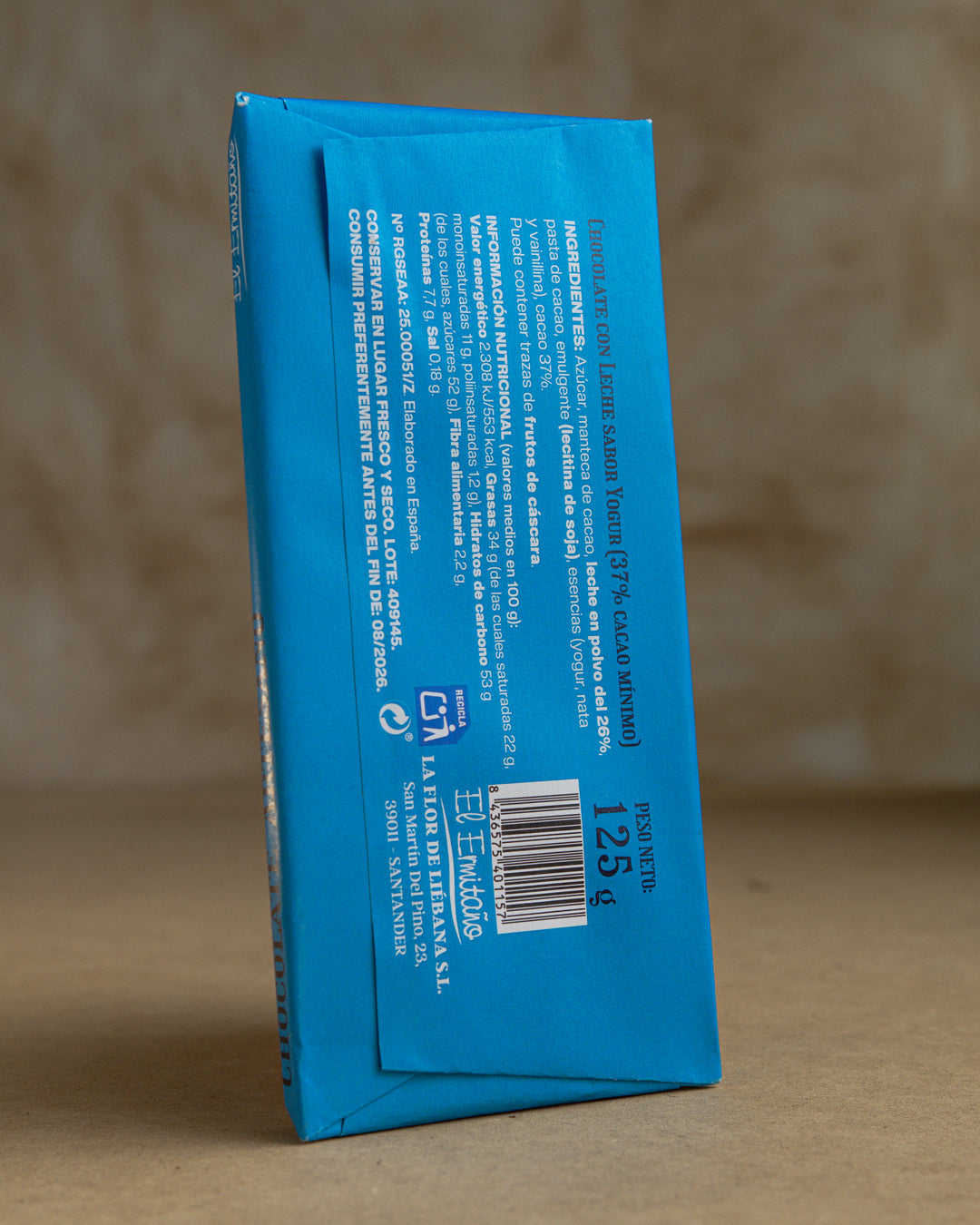 Chocolate con Leche sabor Yogur - El Ermitaño 125g