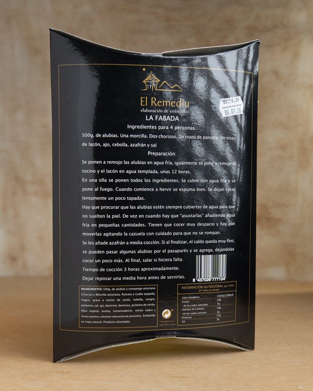 Tabla de Fabada Asturiana - El Remediu 1100 g