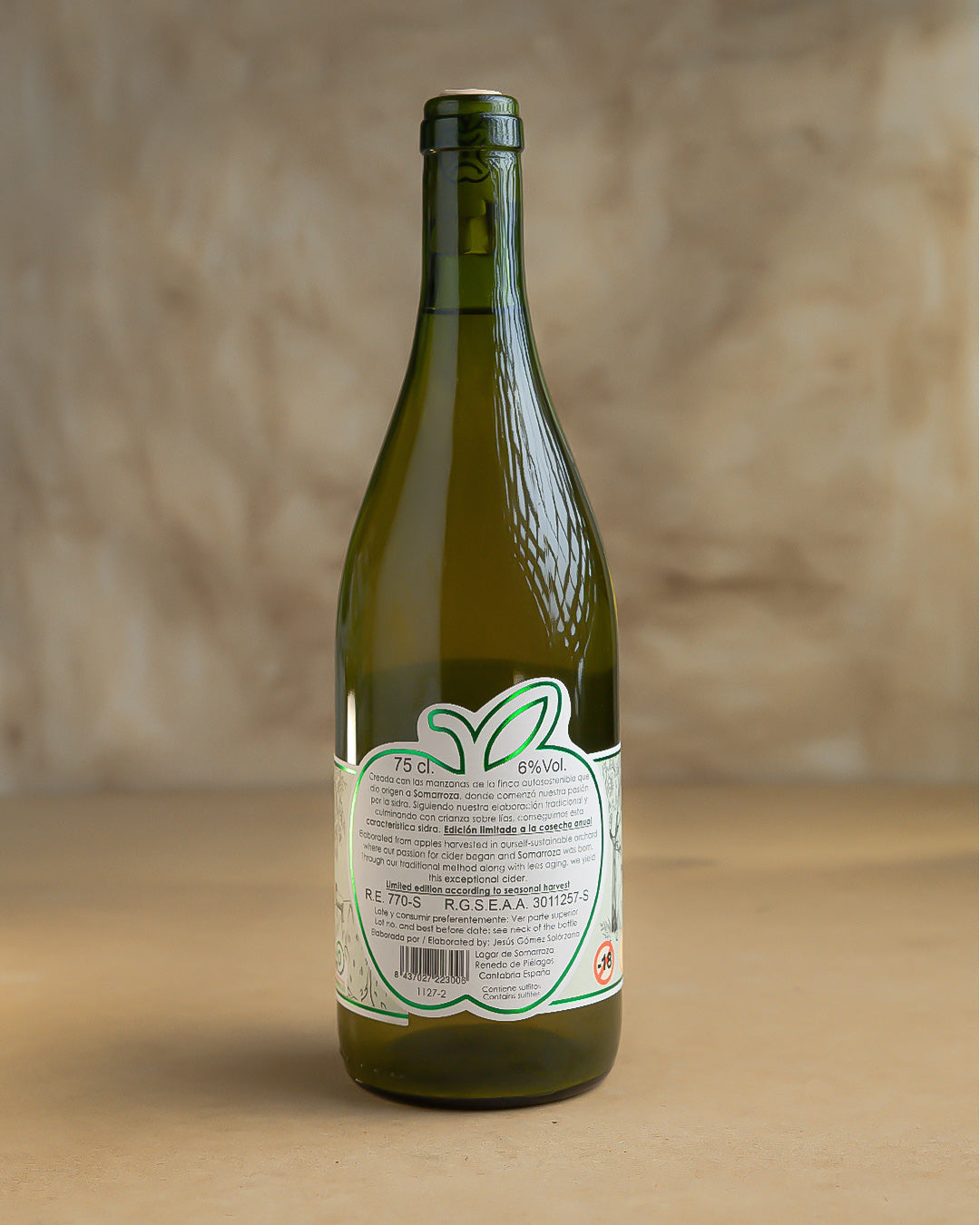 Sidra Natural Ecológica Premium - Somarroza Bio 75 cl