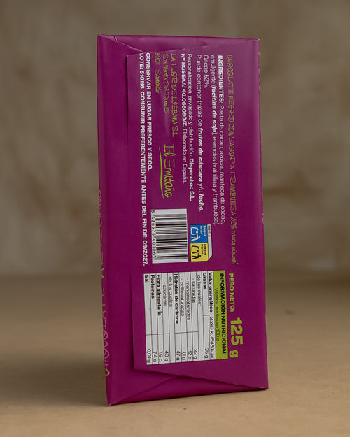 Chocolate Negro Sabor Frambuesa - El Ermitaño 125g