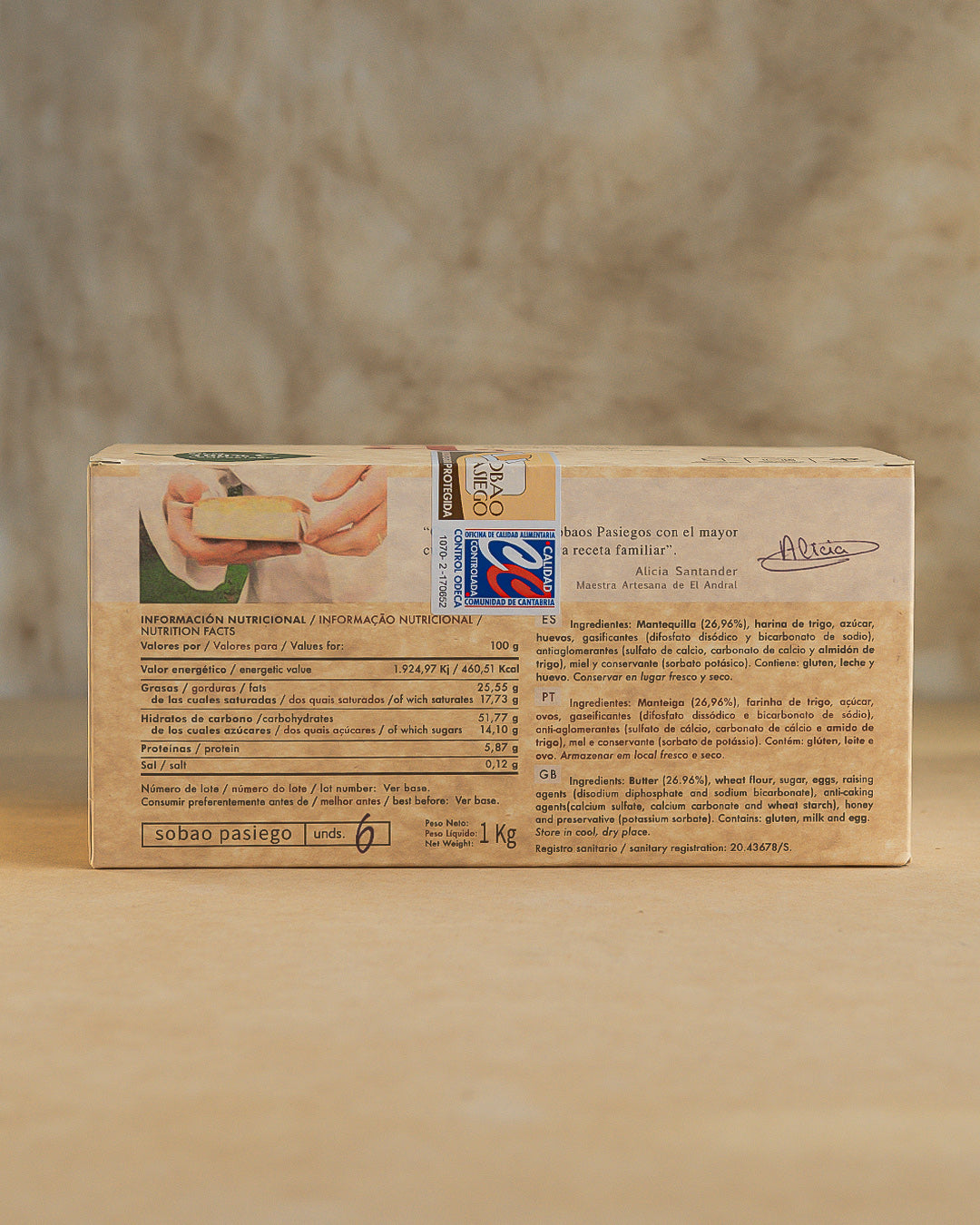 Sobao Pasiego 6un - El Andral 1kg