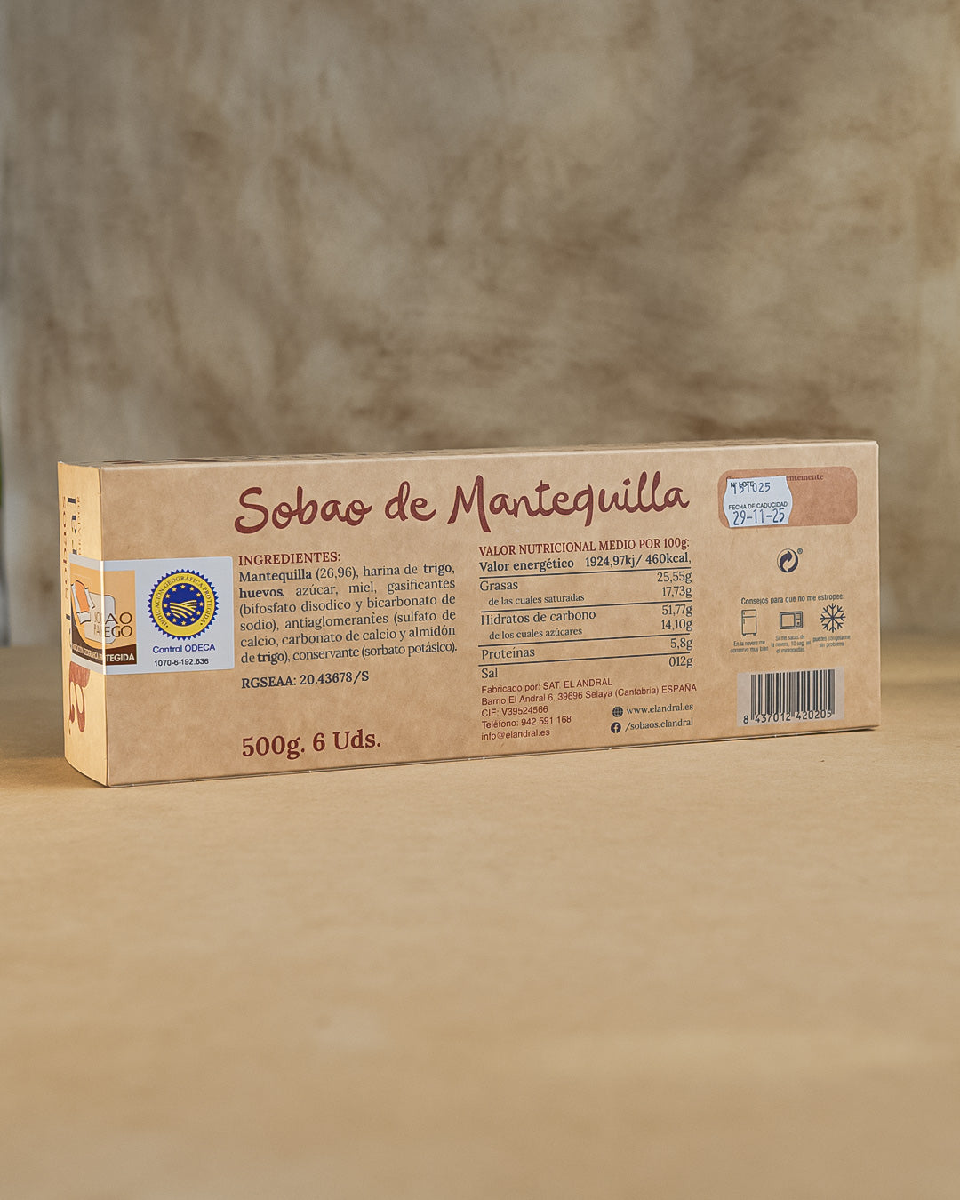 Sobao Pasiego 6un - El Andral 500g