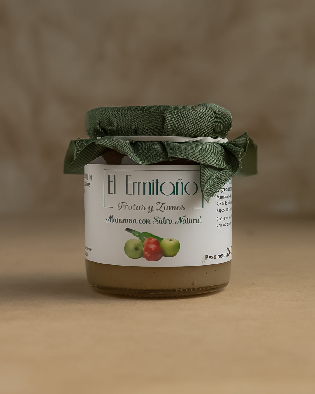 Mermelada Artesanal de Manzana con Sidra Natural - El Ermitaño 240 g