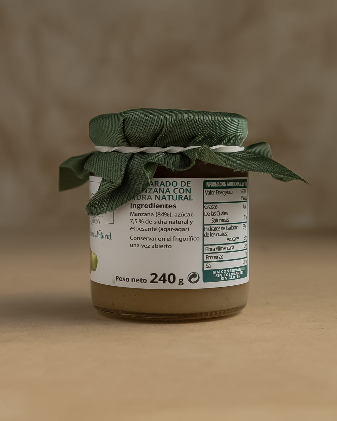 Mermelada Artesanal de Manzana con Sidra Natural - El Ermitaño 240 g