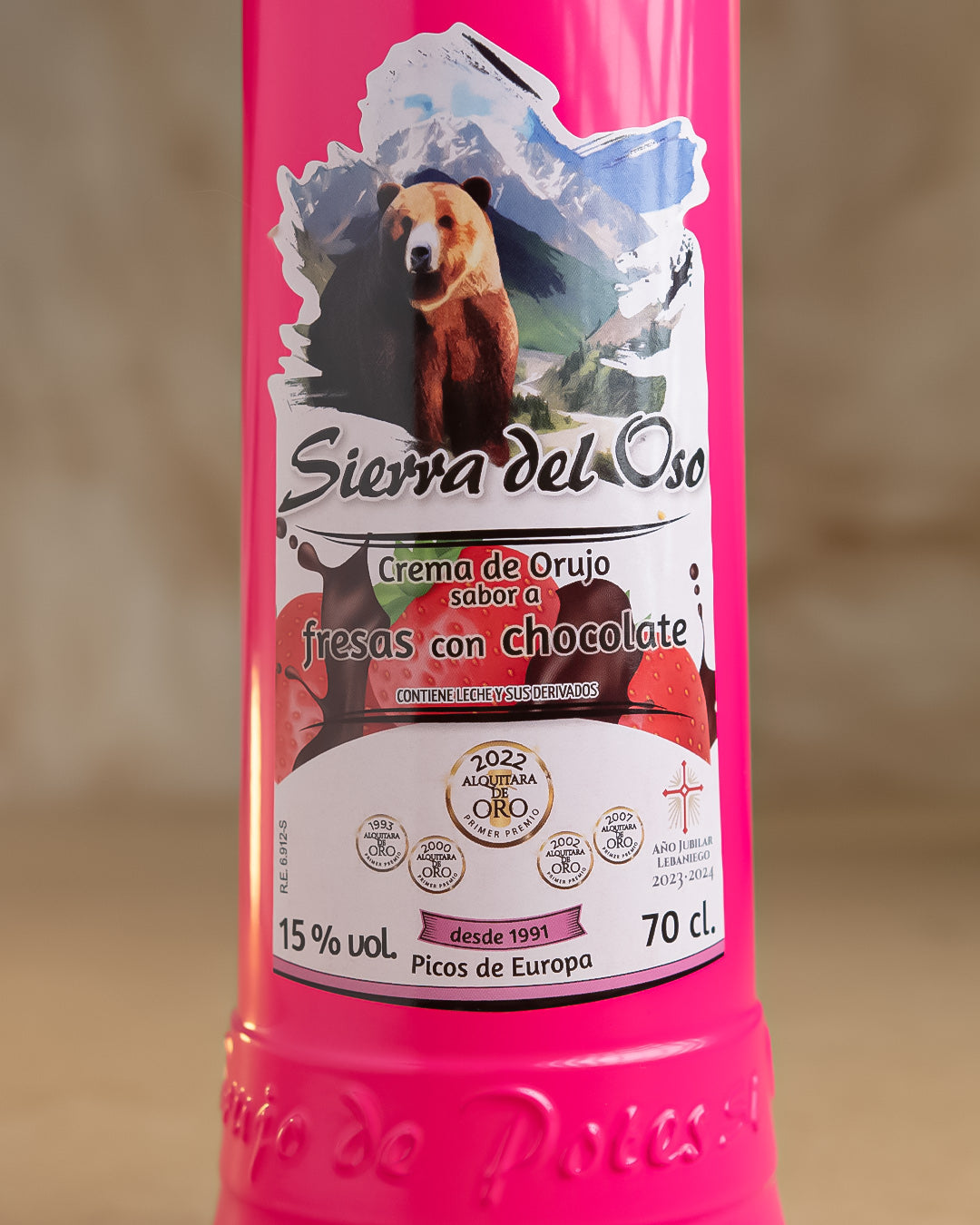 Crema de Orujo de Fresas con Chocolate - Sierra del Oso 70 cl