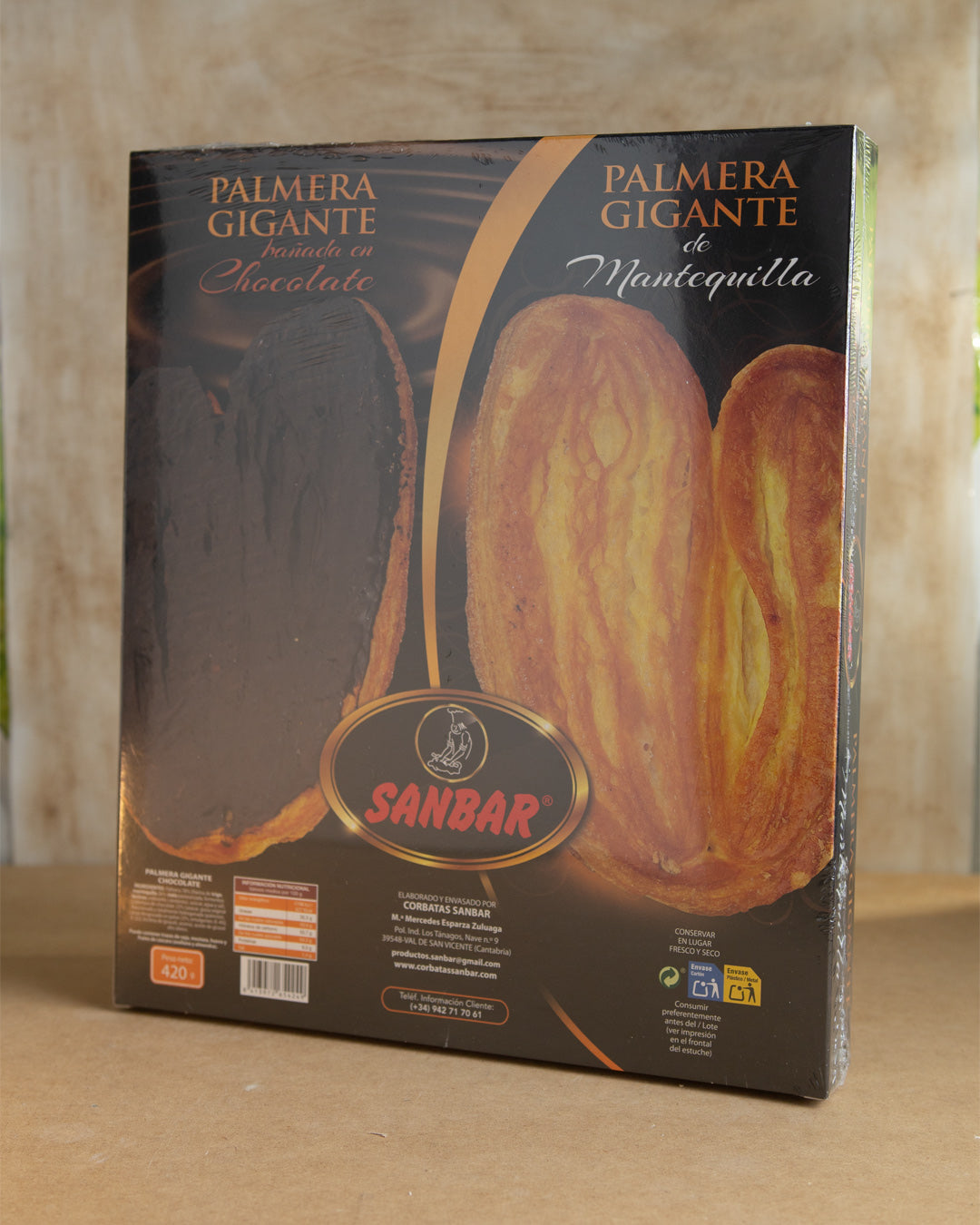 Palmera Gigante Bañada en Chocolate - Sanbar 390 g
